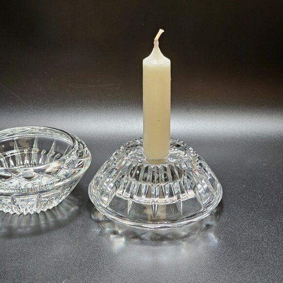2 Princess House 3 in1 Candle Holders 2" taper dinner candle pillar votive holde - Picture 7 of 11
